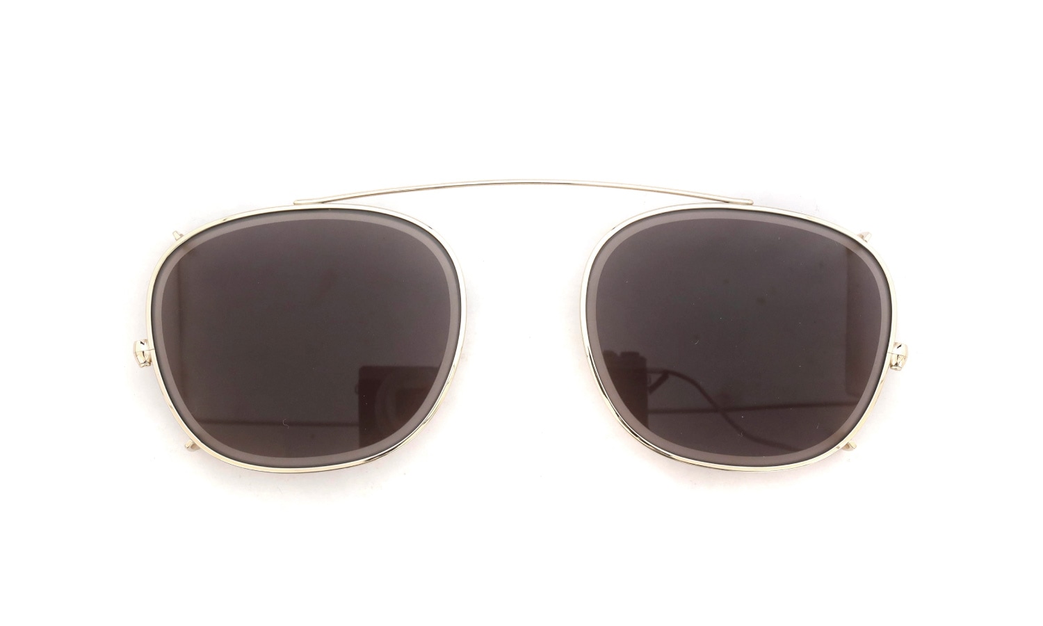 KameManNen KMN-114 48size専用クリップオンサングラス GD/ Warm-Gray-lens