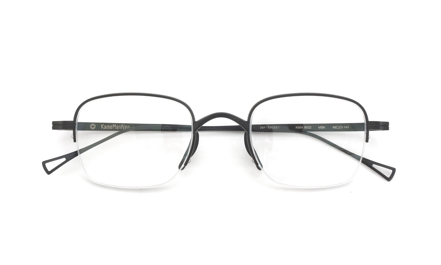 KameManNen メガネ通販 KMN-9932 MBK 48size 折りたたみ正面