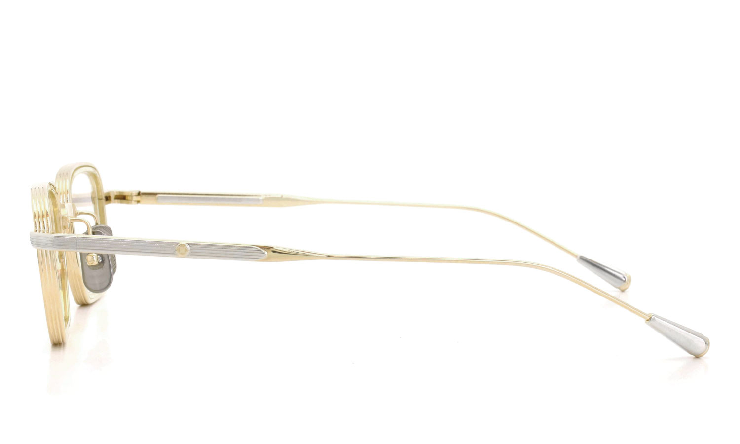 Lunetterie Generale メガネ通販 ALL THE TIME IN THE WORLD col.16K Gold / Palladium & Vintage Crystal Inlay