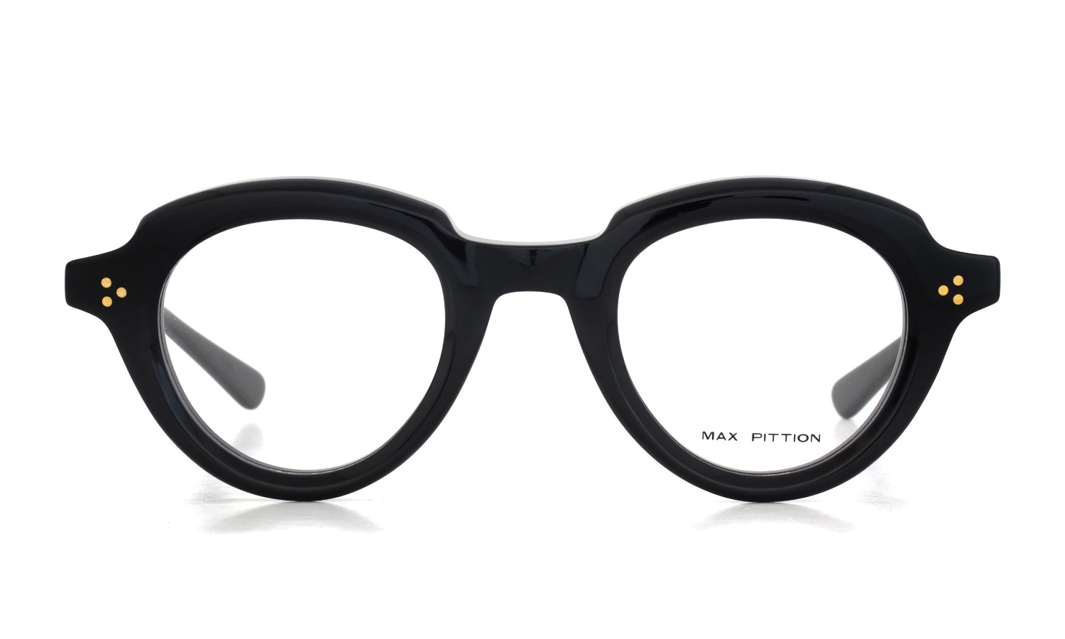 MAX PITTION マックス ピティオン メガネ通販 GORIOT 46-26 col.PIANO BLACK PL-021A 正面