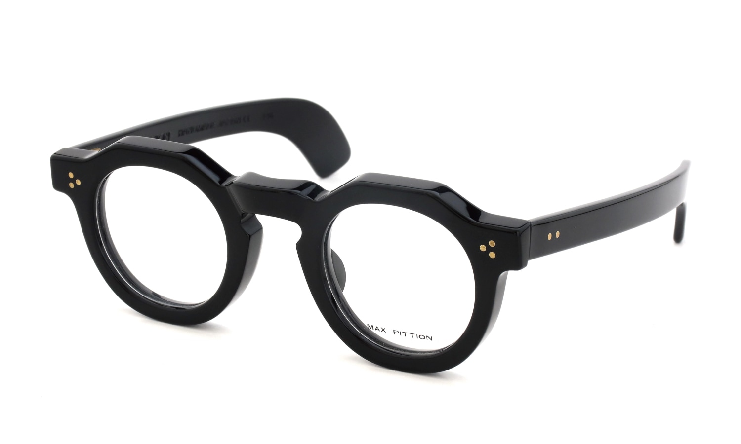 MAX PITTION マックス ピティオン メガネ通販 HUGO 44-28 PIANO BLACK PL-004A