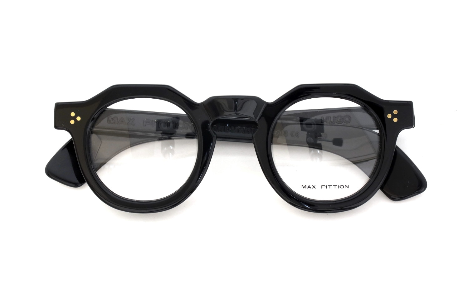 MAX PITTION マックス ピティオン メガネ通販 HUGO 44-28 PIANO BLACK PL-004A