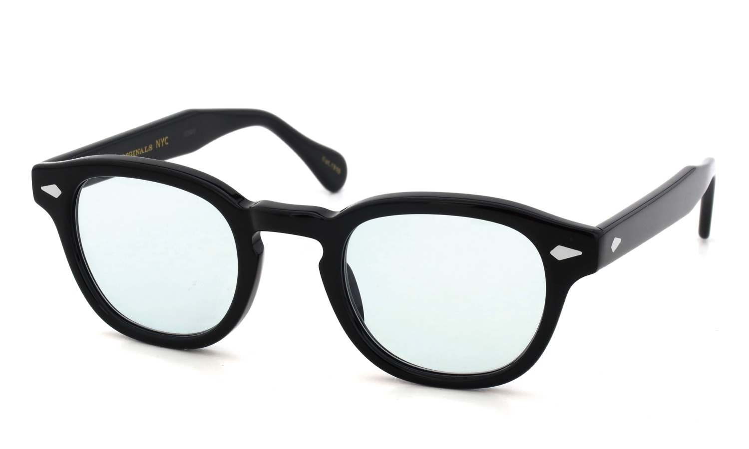 MOSCOT 紫外線調光サングラス LEMTOSH  46size(M) col.BLACK BLUE+ 斜め正面