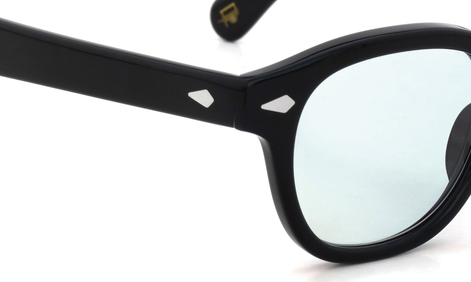 MOSCOT 紫外線調光サングラス LEMTOSH  46size(M) col.BLACK BLUE+ ヒンジ表側ディテール