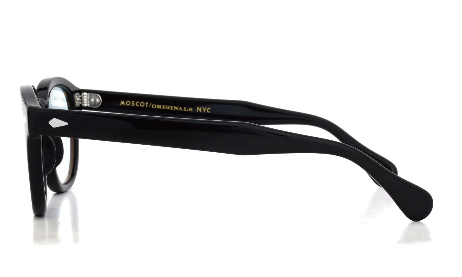 MOSCOT 紫外線調光サングラス LEMTOSH 49size(M) col.BLACK BLUE+ 側面