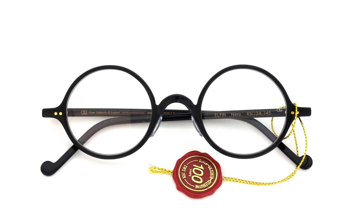 Oliver Goldsmith 100th Anniversary 限定復刻メガネ ELFIN col.Nero