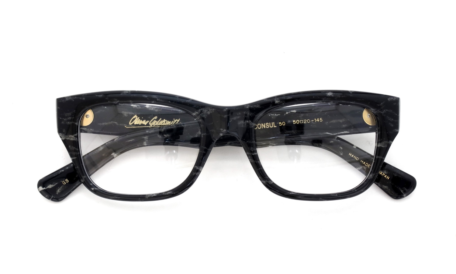 Oliver Goldsmith 限定生産セルロイドメガネ通販 CONSUL-50 GS 折りたたみ正面