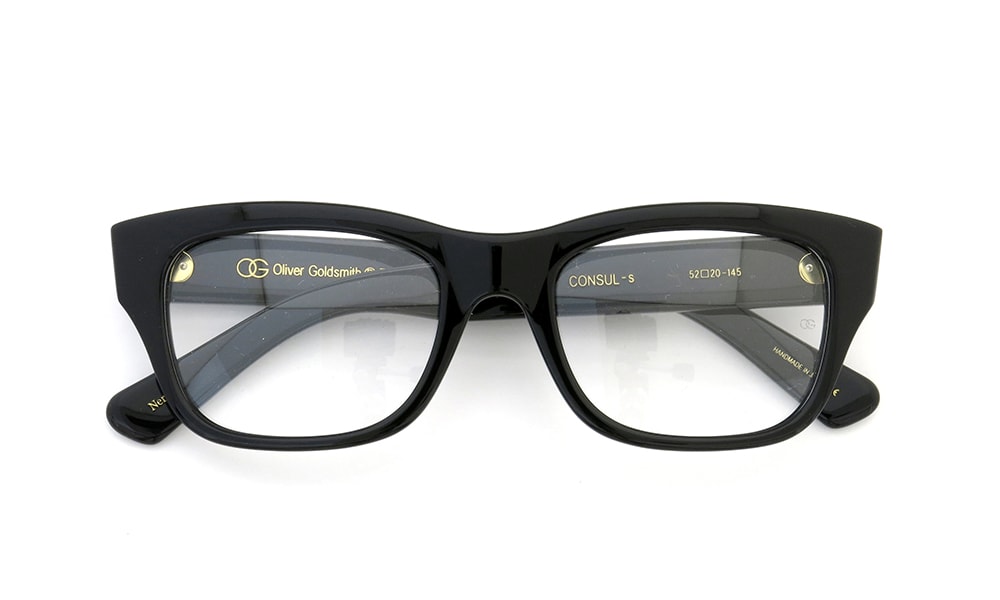Oliver Goldsmith メガネ CONSUL-s col.Nero(Black) 折りたたみ正面