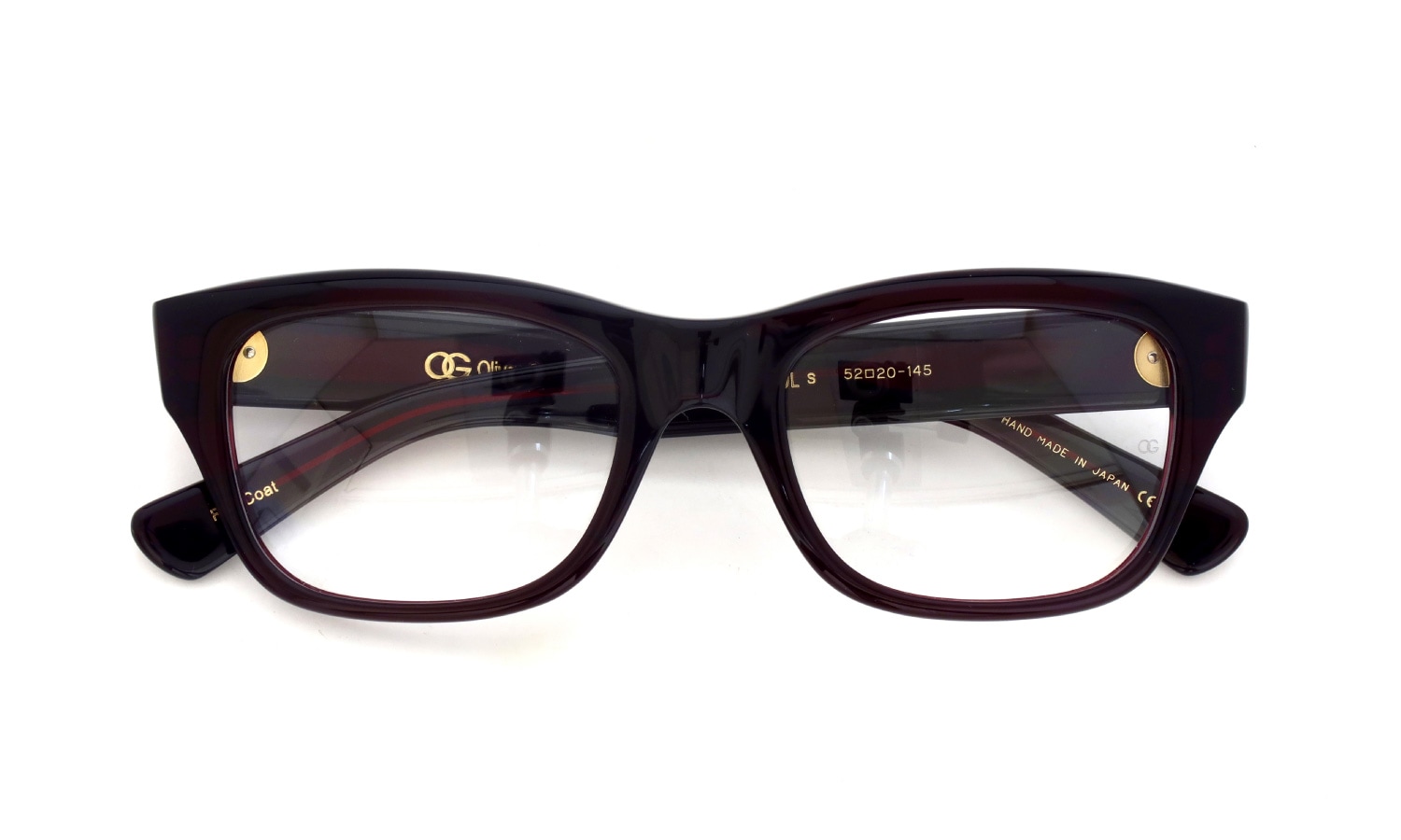 Oliver Goldsmith 定番メガネ CONSUL-s col.Red Coat 折りたたみ正面