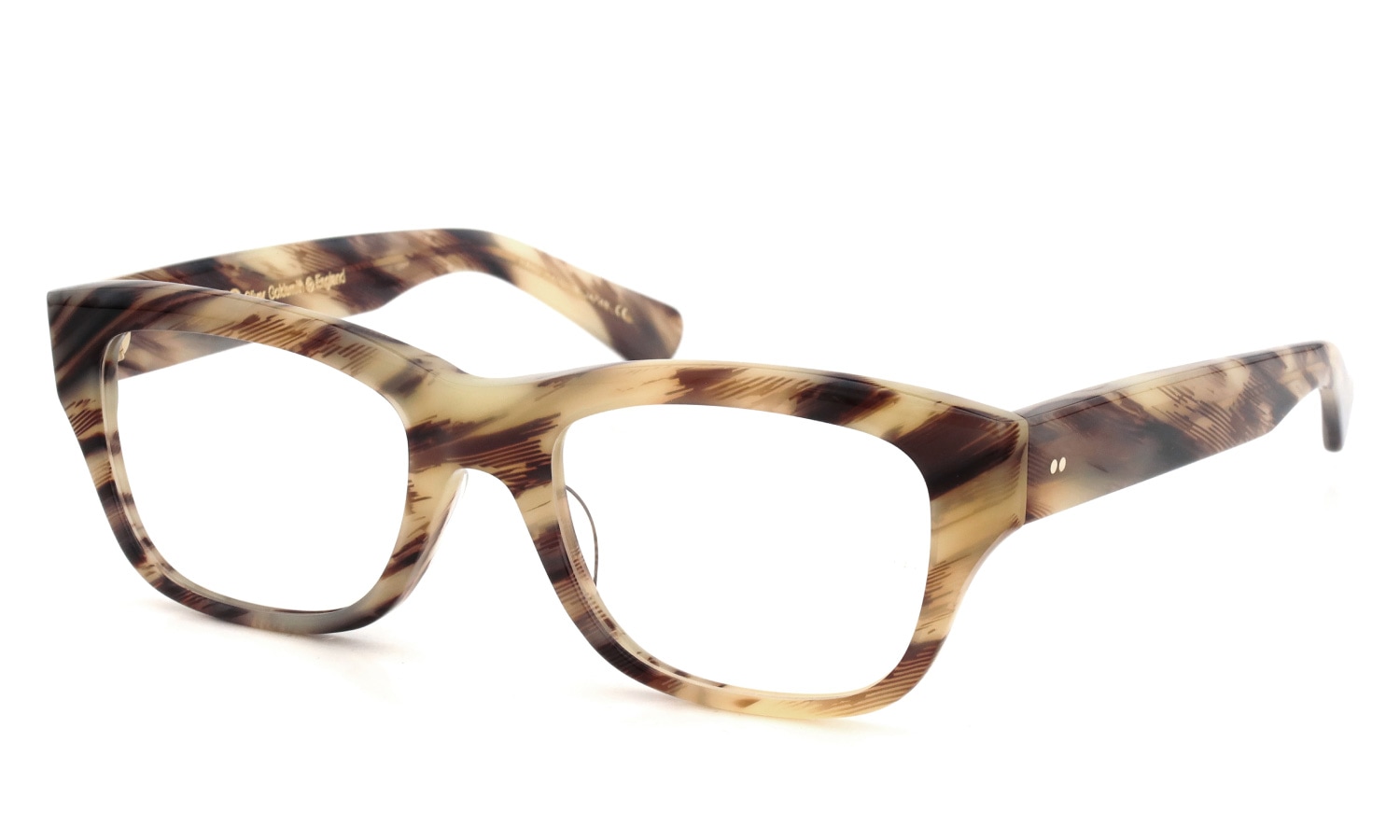 Oliver Goldsmith 定番メガネ CONSUL-s col.Vintage Horn 斜め正面