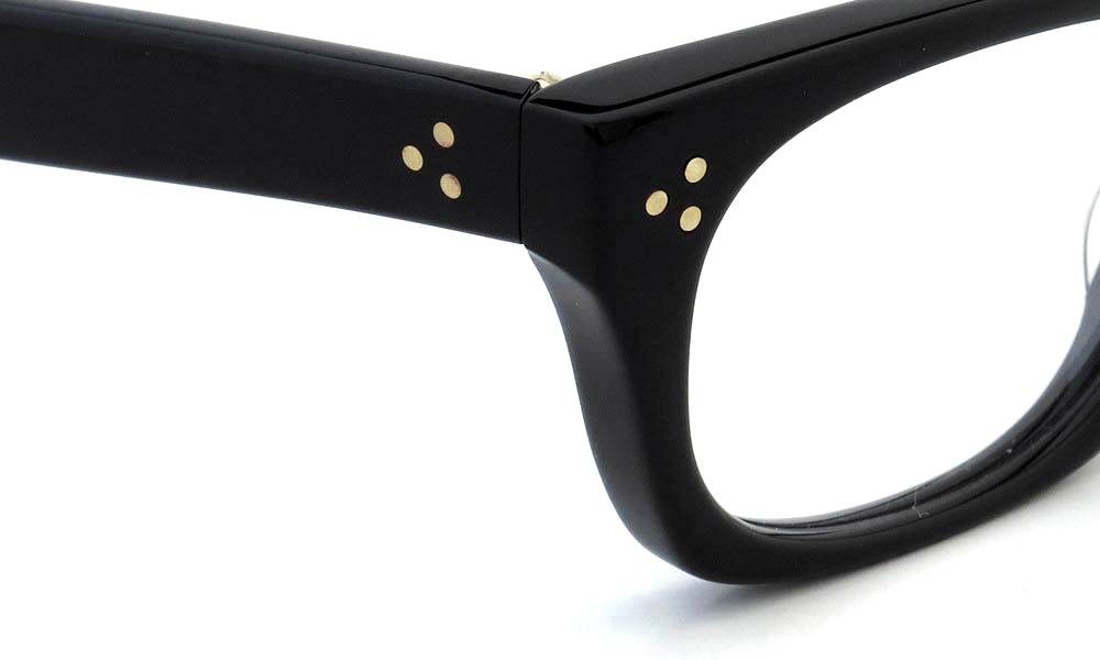 Oliver Goldsmith メガネ VICE CONSUL-g Nero フロントとテンプルのディテール