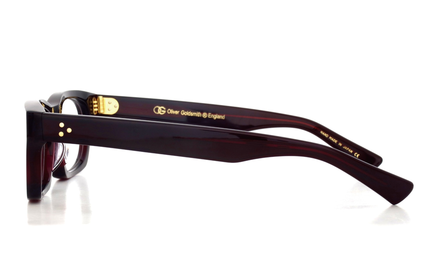 Oliver Goldsmith メガネ VICE CONSUL-S col.Red Coat 側面