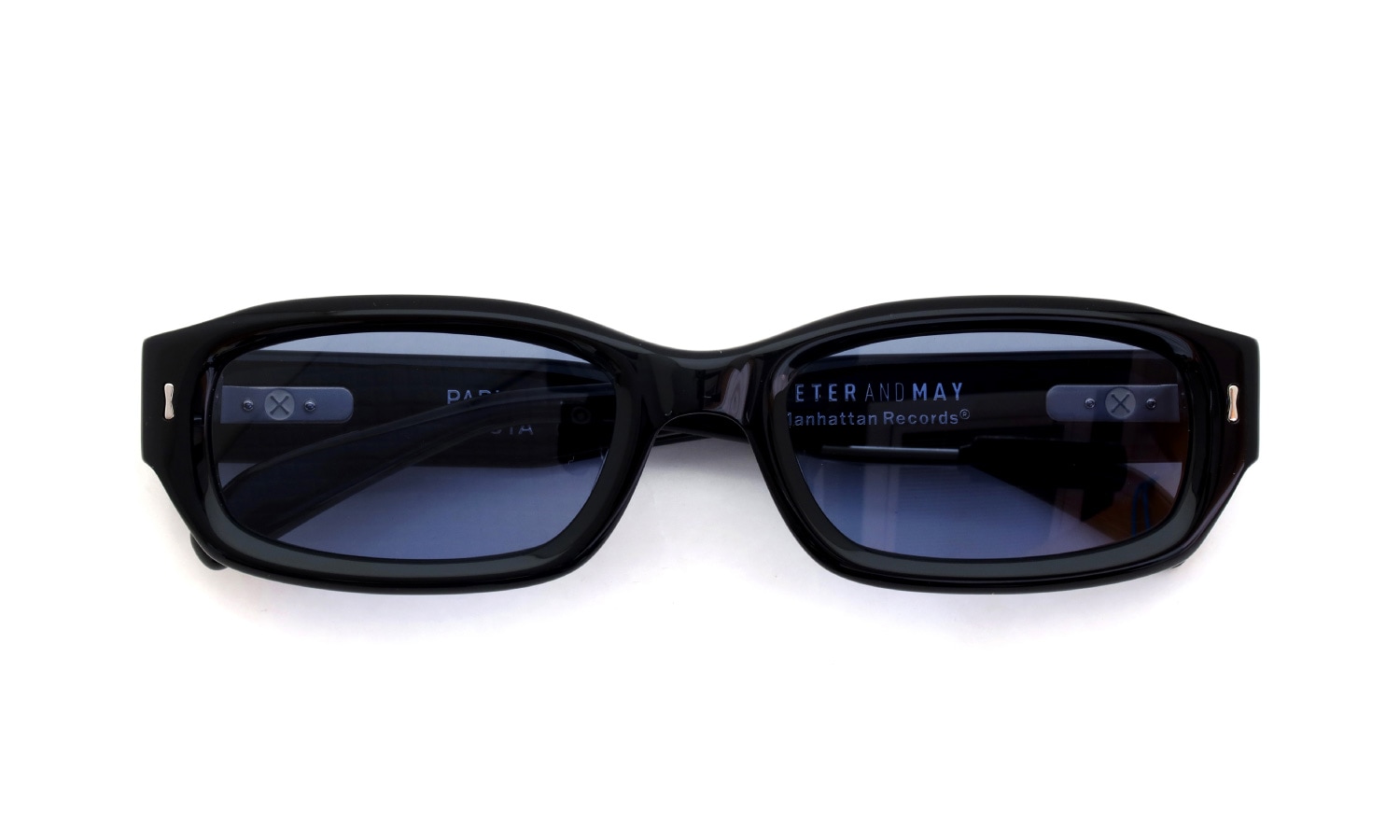 PETER AND MAY × Manhattan Records コラボレーションサングラス S#134 BLACK BLUE