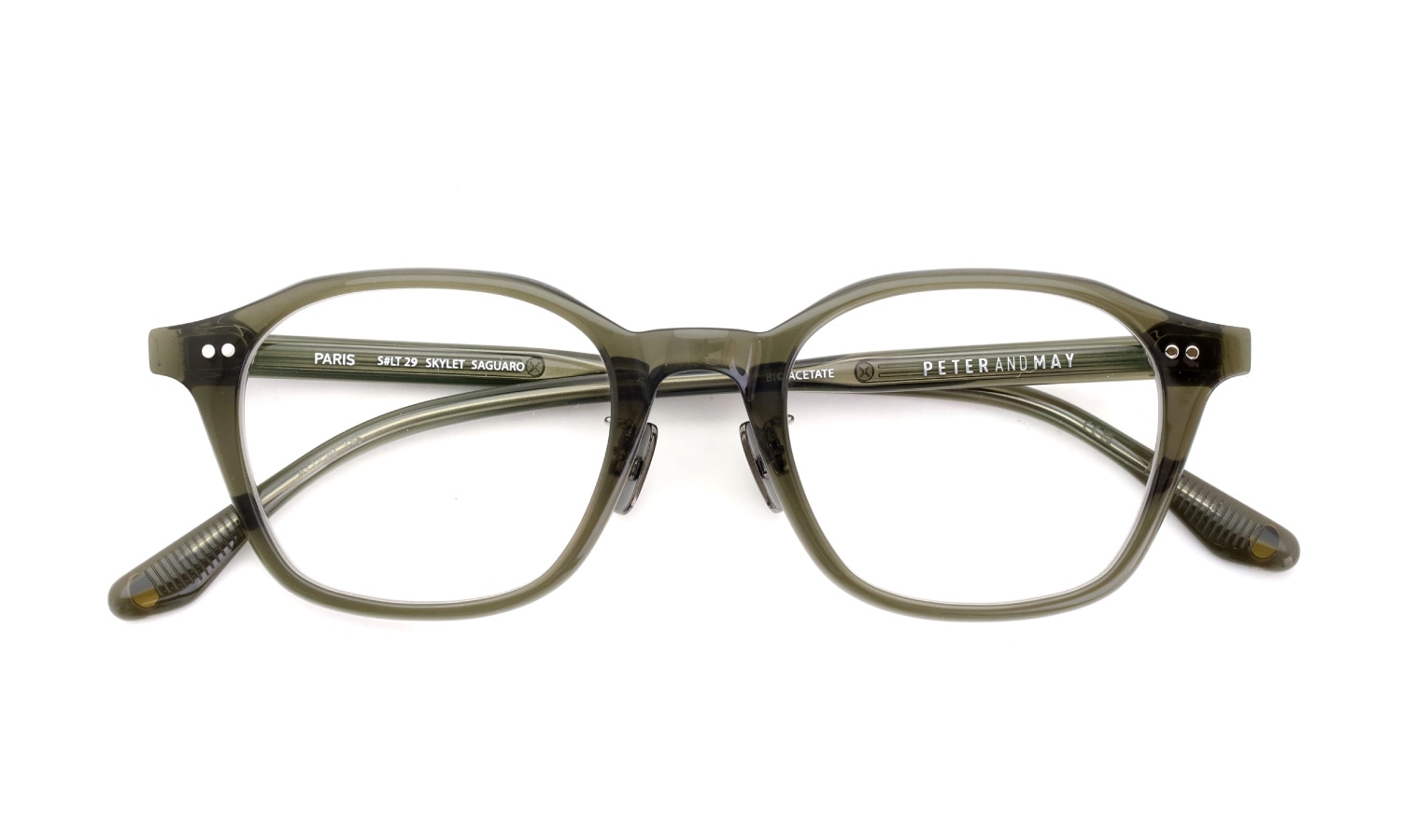 画像4: PETER AND MAY ピーターアンドメイ 伊達メガネ SKYLET (金属アームパット)