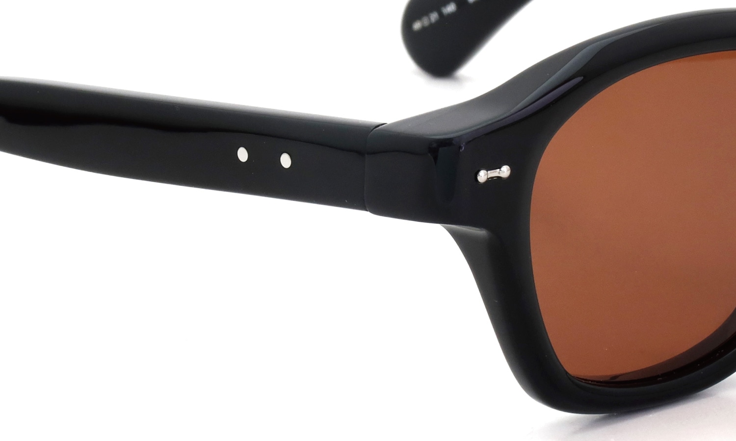 PETER AND MAY ピーターアンドメイ サングラス通販 SKYLOOP col.BLACK/BORDEAUX フロントとテンプルのディテール