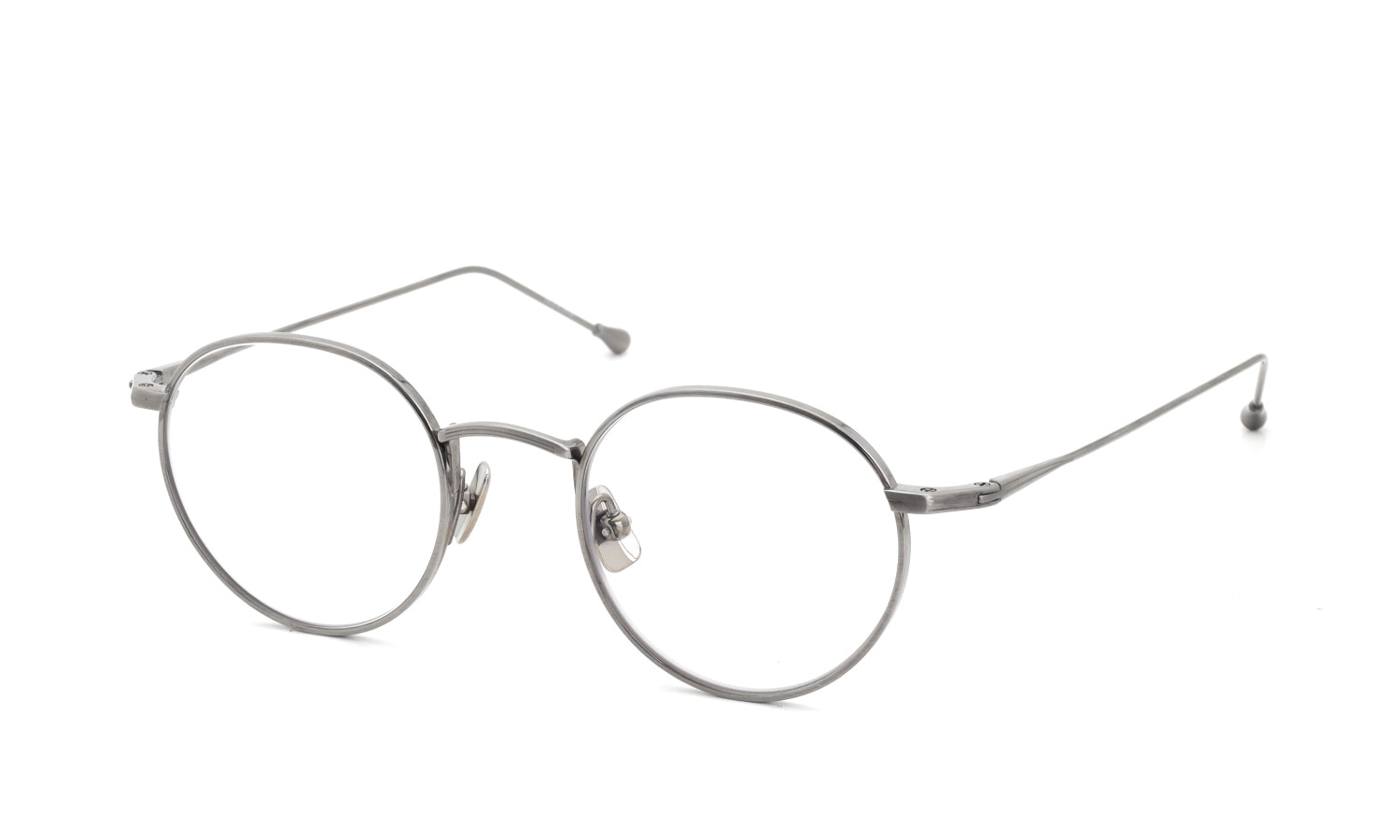 PETER AND MAY 伊達メガネ通販 TT1 RUN RUN ANTIQUES SILVER 斜め正面