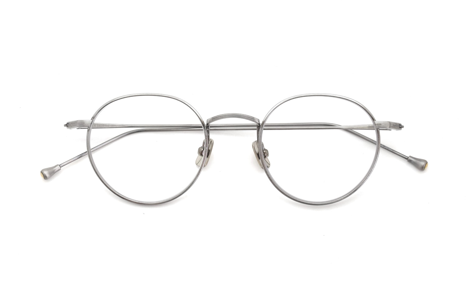 PETER AND MAY 伊達メガネ通販 TT1 RUN RUN ANTIQUES SILVER 折りたたみ正面