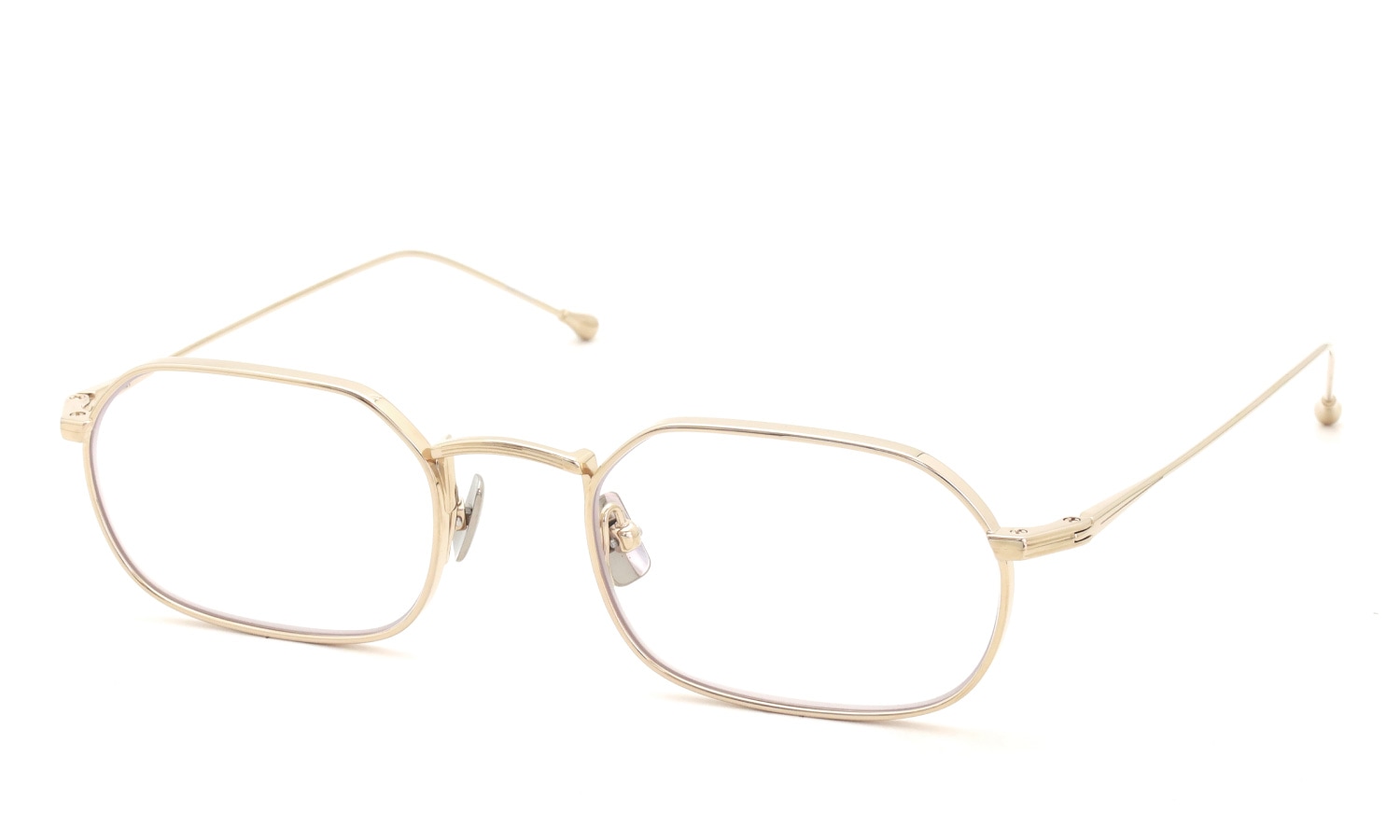 PETER AND MAY 伊達メガネ通販 TT11 AKIRA col.GOLD 斜め正面