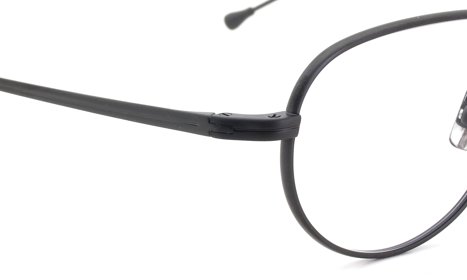 PETER AND MAY 伊達メガネ TT20 SAVANT col.MBK ヒンジ表側ディテール
