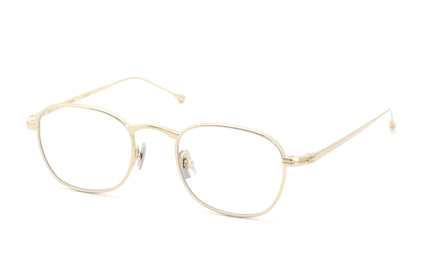 PETER AND MAY 伊達メガネ TT23 ARC col.G GOLD 斜め正面