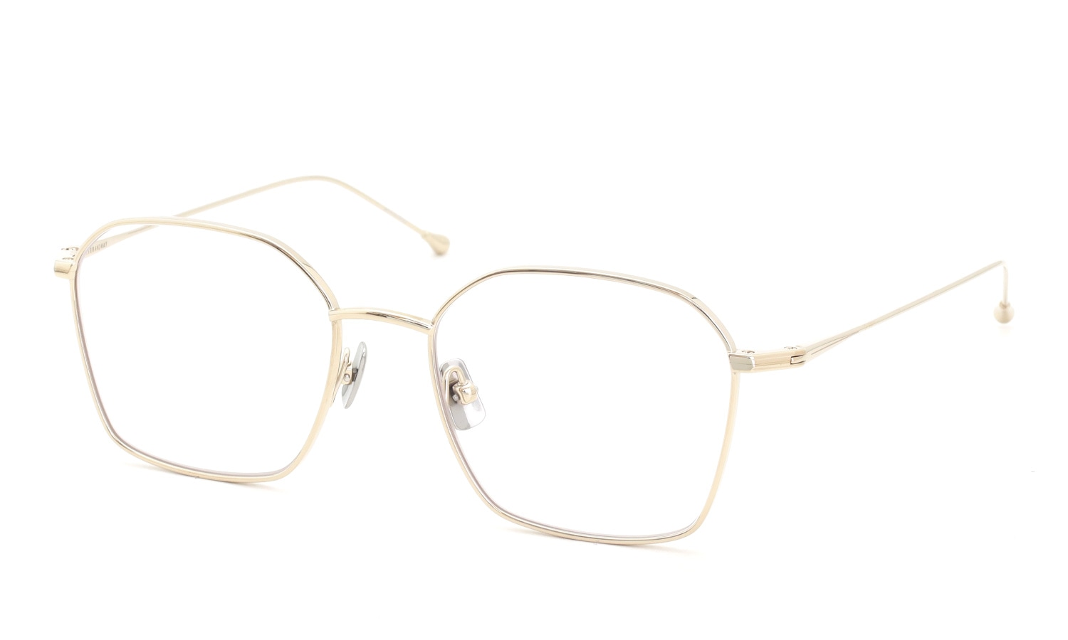 PETER AND MAY 伊達メガネ通販 TT6 MONDAY col.GOLD 斜め正面