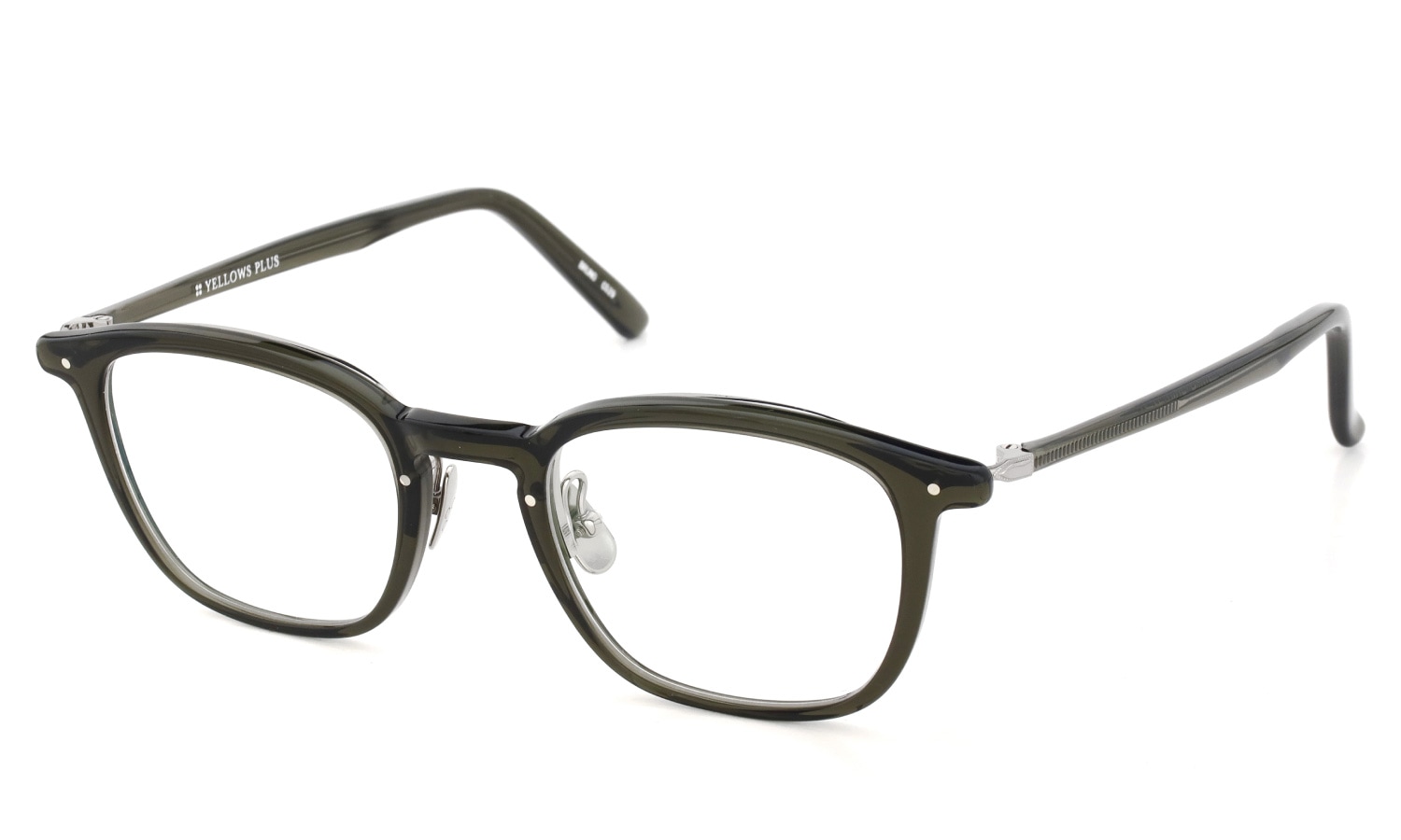 YELLOWS PLUS メガネ通販 BRUNO C529 harrods green/Light gray 斜め正面
