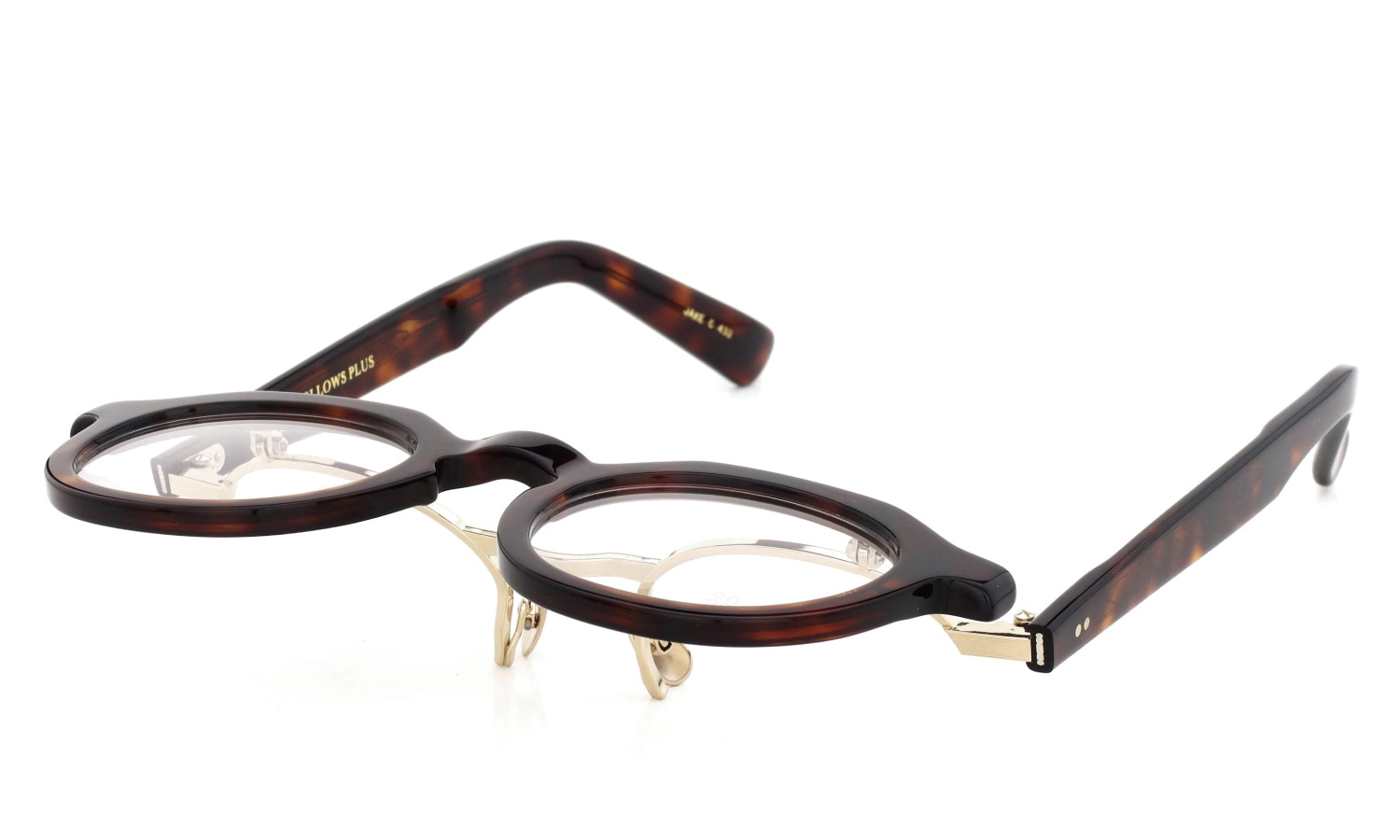 YELLOWS PLUS 跳ね上げ単式メガネ JAKE C432 european demi/gold