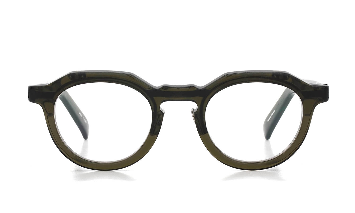 YELLOWS PLUS 跳ね上げ単式メガネ JAKE C529 harrods green/silver