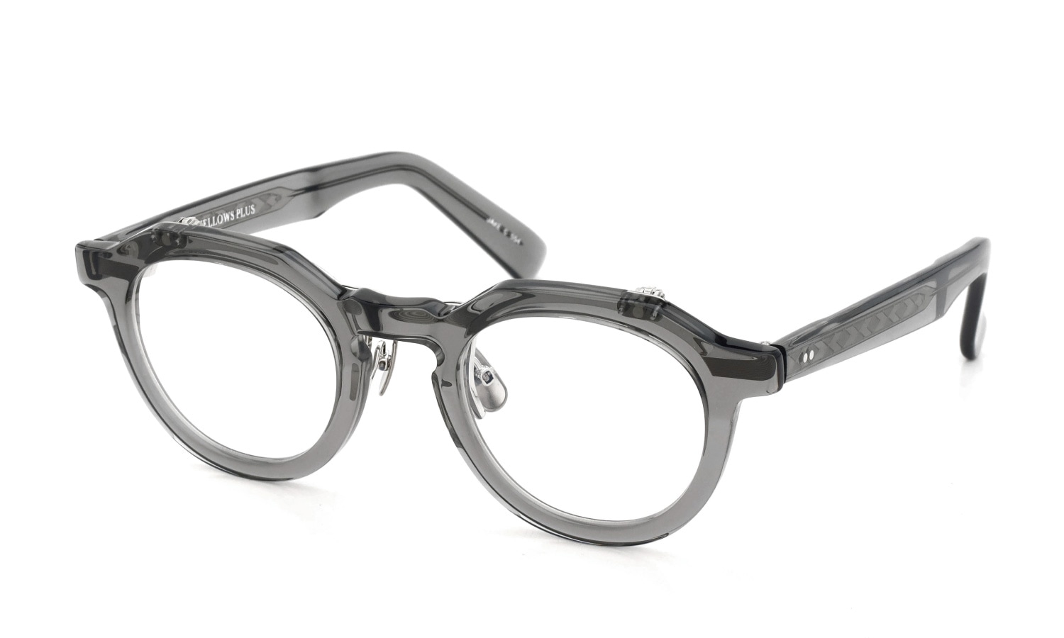 YELLOWS PLUS 跳ね上げ単式メガネ JAKE C554 moon stone/silver