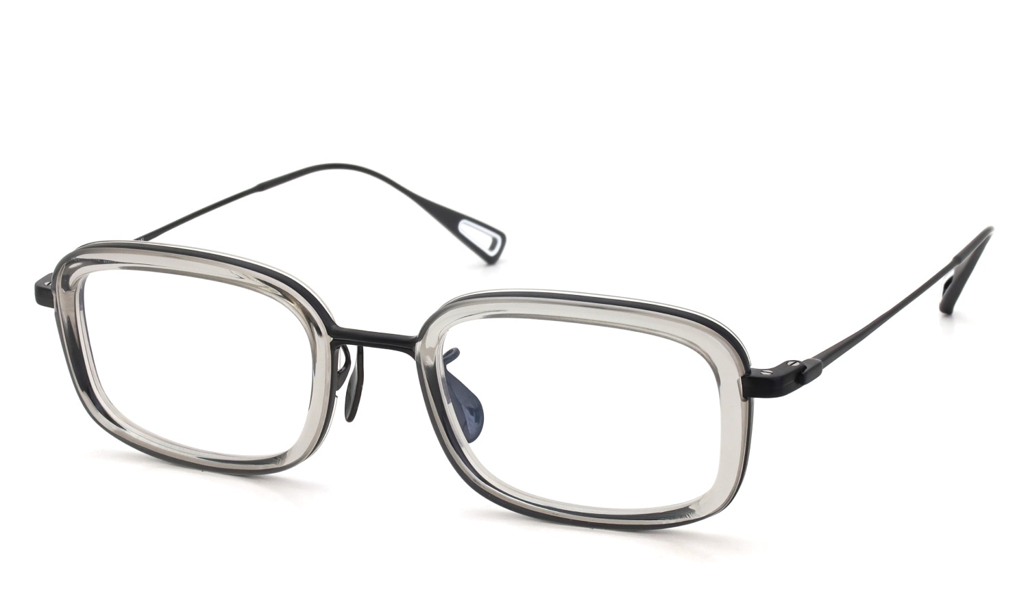 YUICHI TOYAMA メガネ通販 U-182 V.Lou col.03 Susu /Clear gray 斜め正面
