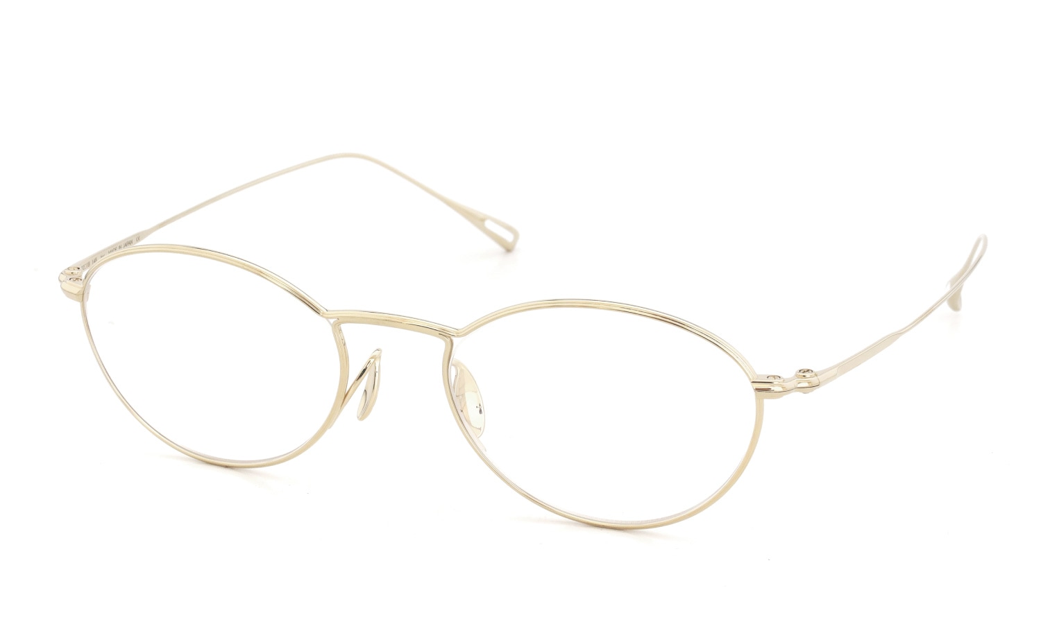 YUICHI TOYAMA メガネ通販 U-183 Ivy col.01 White gold 斜め正面