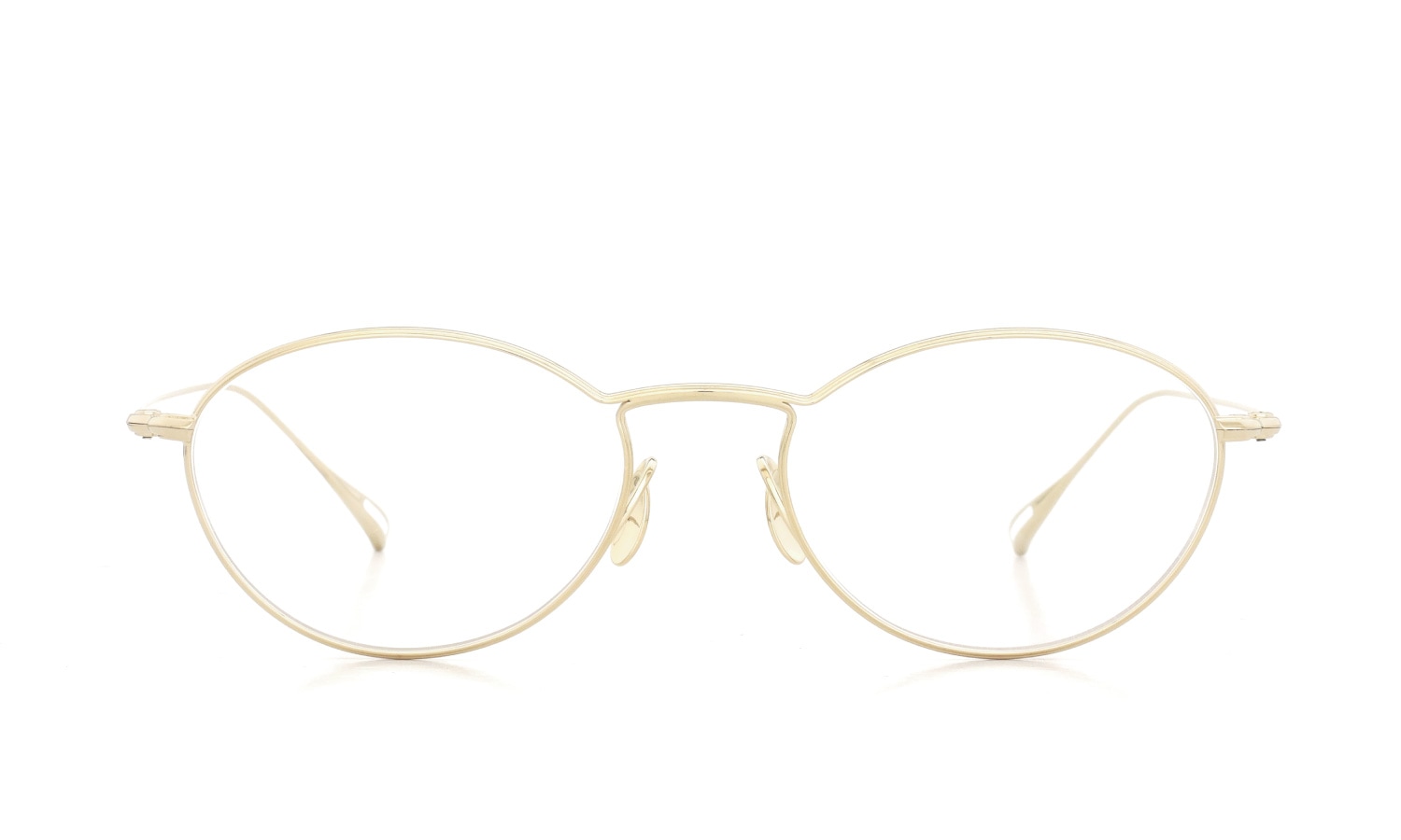 YUICHI TOYAMA メガネ通販 U-183 Ivy col.01 White gold 正面