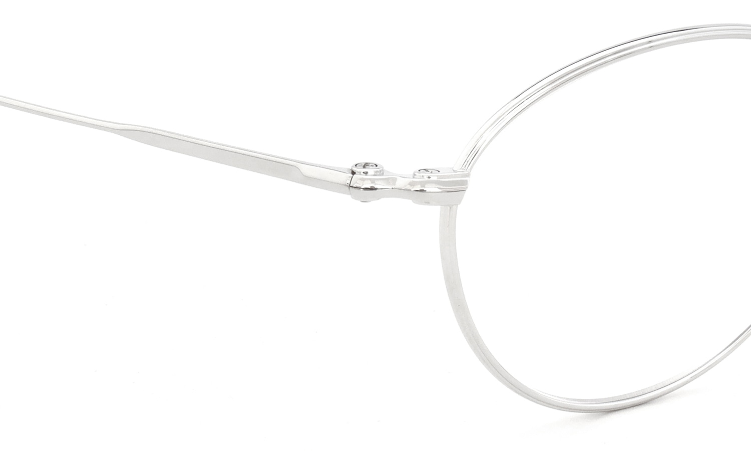 YUICHI TOYAMA メガネ通販 U-183 Ivy col.02 Silver ヒンジ表側ディテール