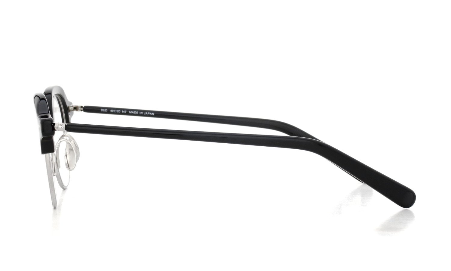 YUICHI TOYAMA メガネ通販 U-184 DUD col.02 Black /Silver 側面