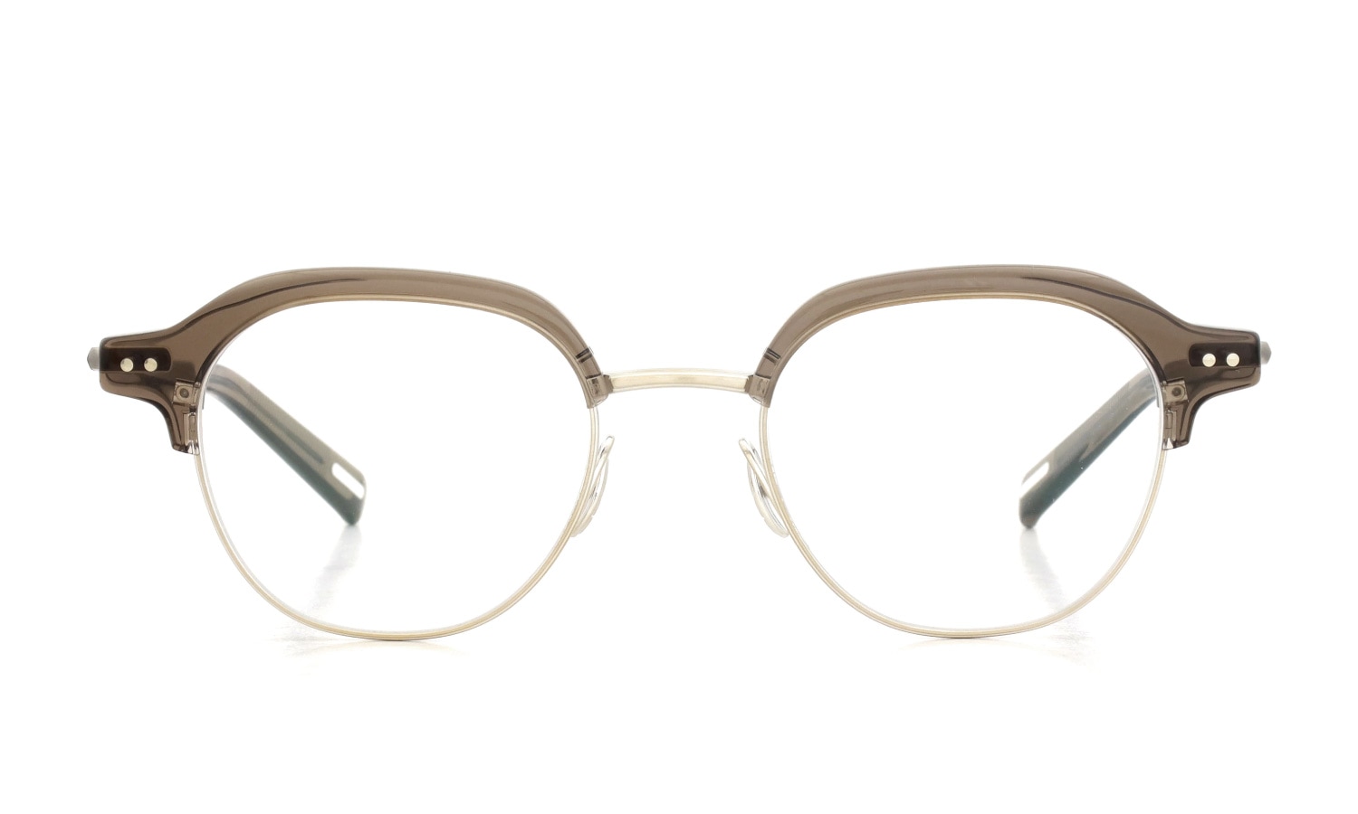 YUICHI TOYAMA メガネ通販 U-184 DUD col.03 Clear brown /Omomuki 正面