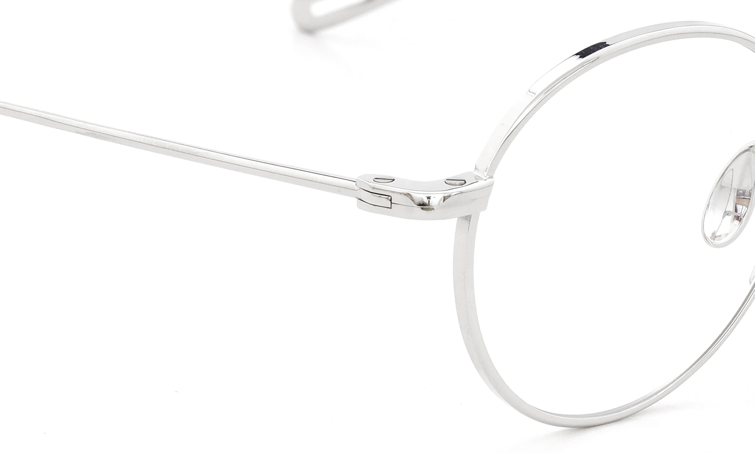 YUICHI TOYAMA メガネ通販 U-186 Lemer col.02 Silver ヒンジのディテール