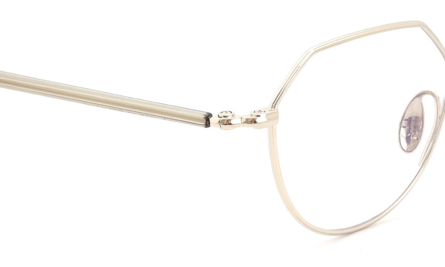 YUICHI TOYAMA メガネ通販 U-178 Harry col.01 White gold / Taupe