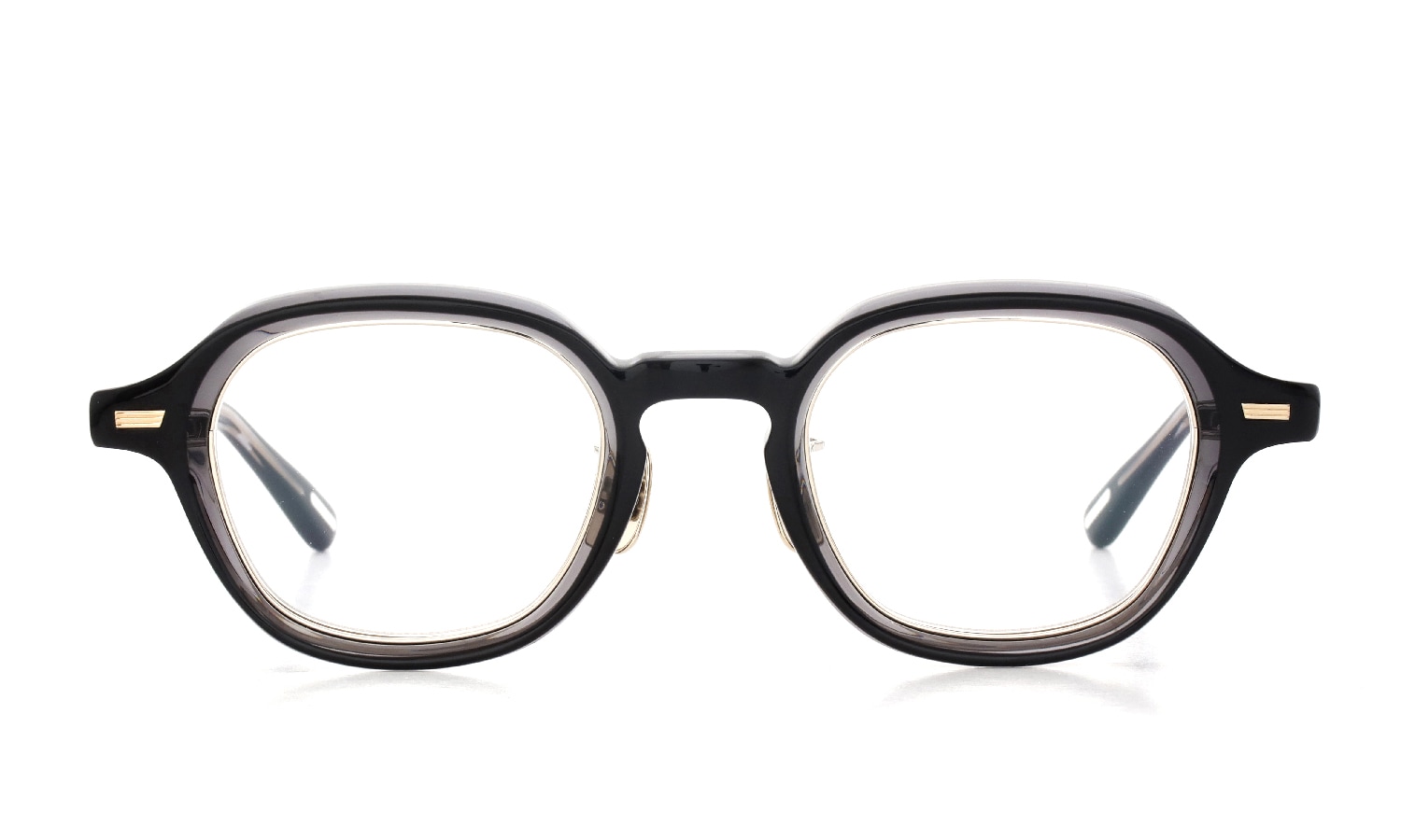 YUICHITOYAMA:5 メガネ通販 BEACON col.2 Black+Clear / White gold