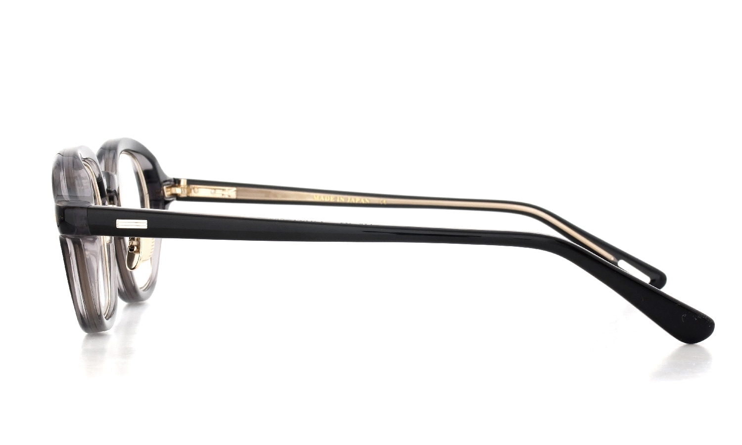 YUICHITOYAMA:5 メガネ通販 BEACON col.2 Black+Clear / White gold