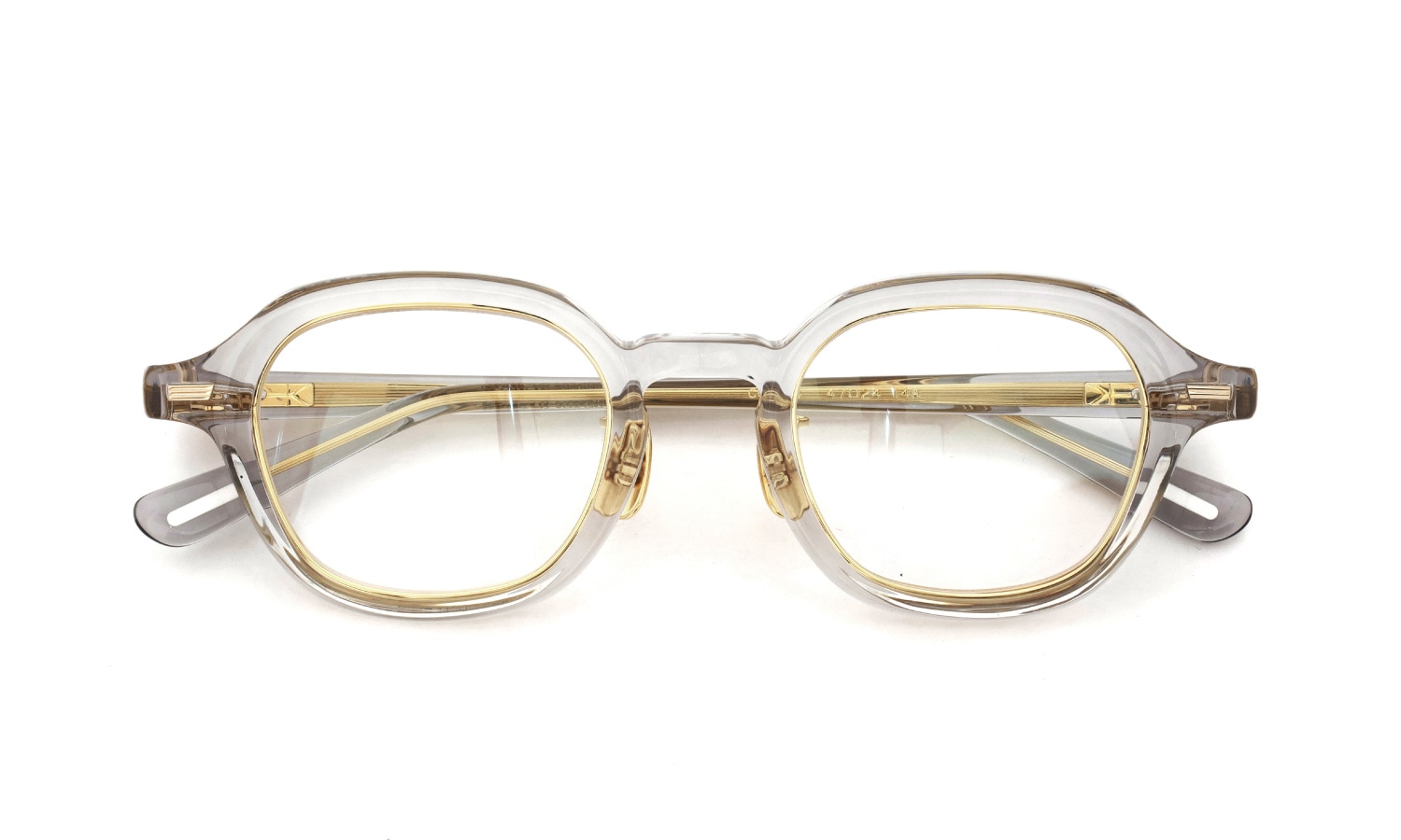 YUICHITOYAMA:5 メガネ通販 BEACON col.4 Clear gray / Gold