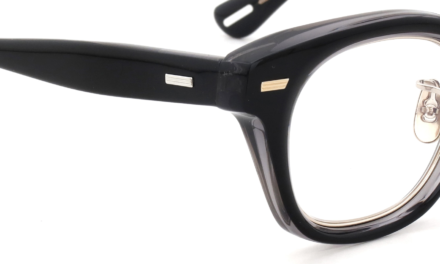 YUICHITOYAMA:5 メガネ通販 DIABLO col.2 Black+Clear / White gold