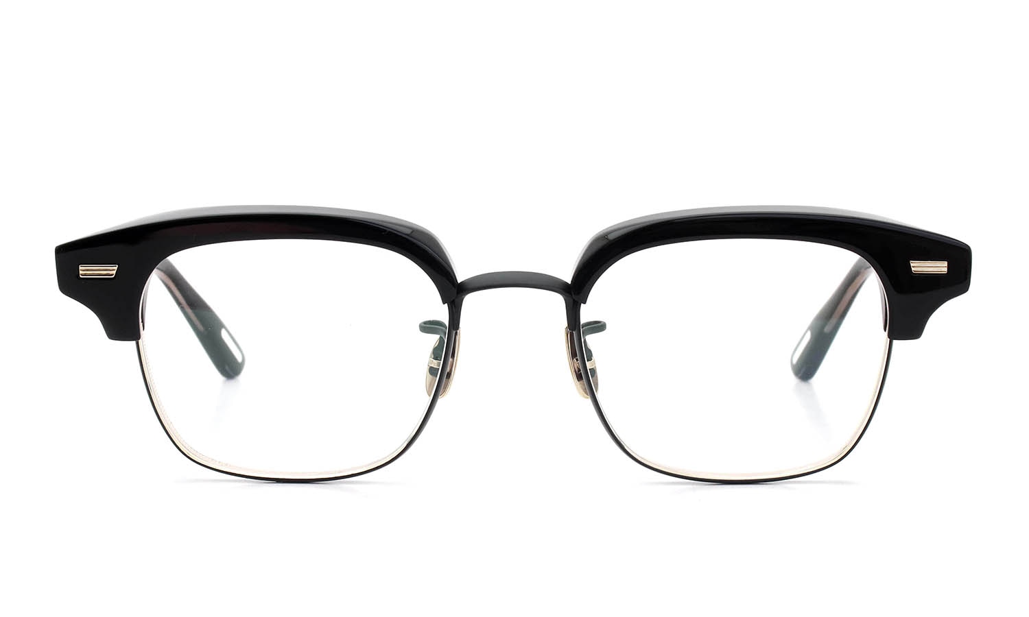 YUICHITOYAMA:5 メガネ通販 FORT GREENE Col.02 Black / Matt black + White gold