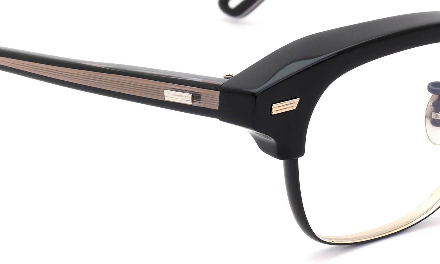 YUICHITOYAMA:5 メガネ通販 FORT GREENE Col.02 Black / Matt black + White gold
