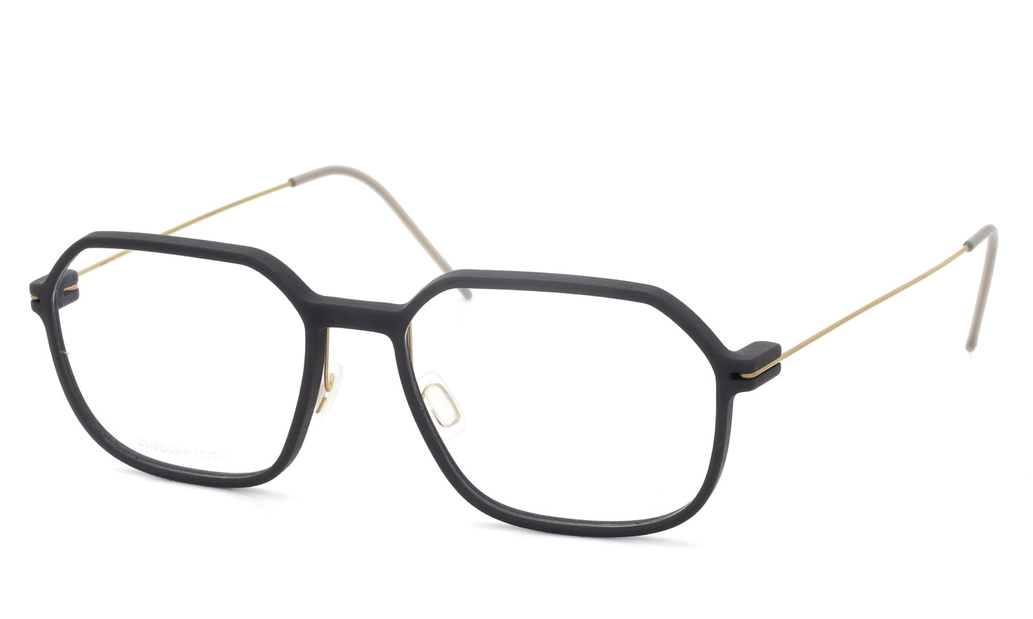 Annu メガネ通販 Square 26 M BLK-Float/Gold